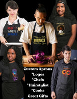 Custom Apron-Personalized Apron-Custom Logo Apron-Aprons for Barber and Stylist-Black Pocket Apron-Custom BBQ Apron-Baking Aprons-Chef Apron