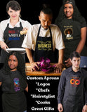 Custom Apron-Personalized Apron-Custom Logo Apron-Aprons for Barber and Stylist-Black Pocket Apron-Custom BBQ Apron-Baking Aprons-Chef Apron