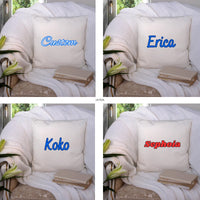 Custom 12x12 Pillow Case with Name-Custom Throw Pillow-All Over Name Pillowcase- Personal Custom Pillowcase