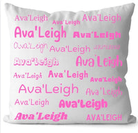 Custom 12x12 Pillow Case with Name-Custom Throw Pillow-All Over Name Pillowcase- Personal Custom Pillowcase