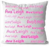 Custom 12x12 Pillow Case with Name-Custom Throw Pillow-All Over Name Pillowcase- Personal Custom Pillowcase